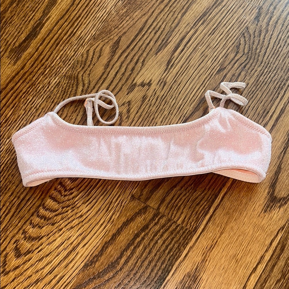 Pink triangl bikini Top